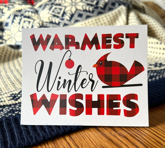 “Bflo Plaid Cardinal Winter Wishes” Holiday Card Set