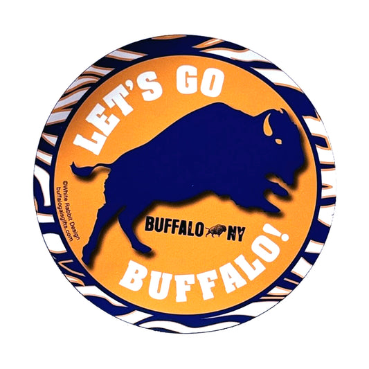 “Charging Buffalo” round magnet