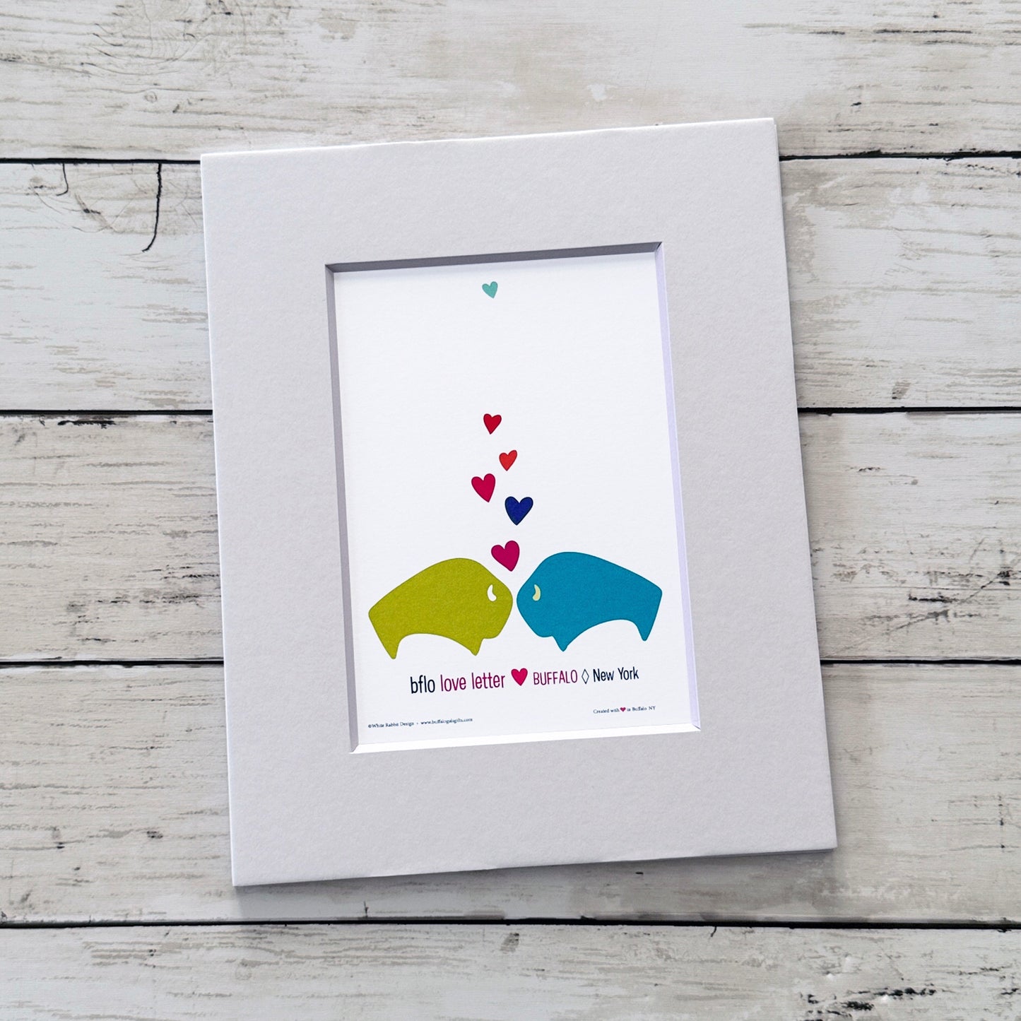 “Loving Buffalos” matted print